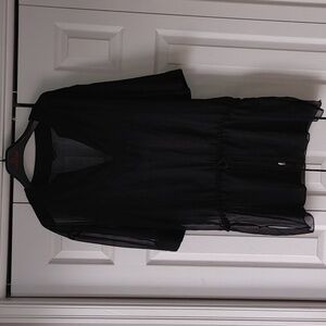 Jessica Sheer Black Swim Cover Up Size Medium to Large